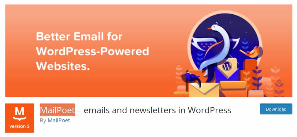 Best Free Email marketing plugin MailPoet