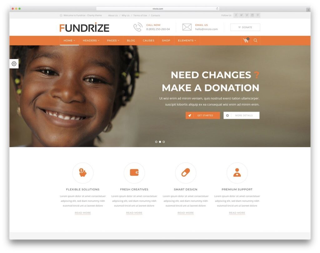 Best WordPress Themes for NGOs by skgraphics